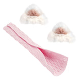 Geekria NOVA Knit Fabric Headband Pad and Cat Ears Compatible with Bose QC35 II, ATH-M50x, Beats Studio Pro, SONY WH-1000XM6 Headphone, Headband Cover Protector (Pink)
