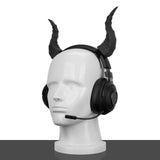 Geekria Devil Horns Headphone Attachment, Lightweight Decorative Horn Accessory for Cosplay and Streaming