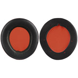 Geekria QuickFit Replacement Ear Pads for Steelseries 9H Headphones Ear Cushions, Headset Earpads, Ear Cups Cover Repair Parts (Black / Orange)