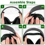 Geekria Flex Fabric Headband Pad Compatible with SteelSeries Arctis 5, Arctis 3 All-Platform Gaming, Headphones Replacement Band, Headset Head Cushion Cover Repair Part (Black)
