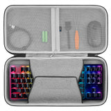 Geekria TKL Keyboard Hard Shell Case, Compatible with Razer Huntsman V2 TKL / V3 Pro TKL / BlackWidow V3 TKL / Ornata V3 TKL, Travel Carrying Bag for 87-Key Computer Keyboard (Dark Gray)
