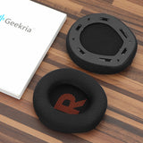 Geekria Comfort Mesh Fabric Replacement Ear Pads for JBL Quantum 100 Headphones Ear Cushions, Repair Parts (Black)