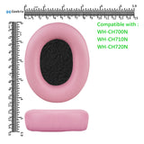 Geekria NOVA Replacement Ear Pads for Sony WH-CH700N, WH-CH710N, WH-CH720N Headphones Ear Cushions, Headset Earpads, Ear Cups Cover Repair Parts (Pink)