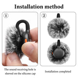 Geekria for Creators Furry Windscreen for Lark M2S, Compatible with Hollyland Lark M2S Wireless Mic, Mic DeadCat Wind Cover Muff, Fluff Cover Windshield, Wind Noise Reduction (Grey / 4 Pack)