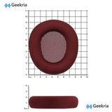 Geekria Comfort Mesh Fabric Replacement Ear Pads for SteelSeries Arctis Nova Pro Wired/ Nova1/ 1P/ 1X/ Nova3/ 3P/ 3X/ Nova4/ 4P/ Nova5/ 5P/ 5X/ Nova7/ 7P/ 7X Headphones Ear Cushions (Red)