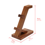 Geekria Solid Wood Dual Gamepad and Headphone Stand, Controller Storage Holder for PS4, PS5, Xbox, Switch, 8BitDo, Universal Desk Game Accessories