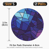 Geekria 2 Pairs Flex Fabric Headphones Ear Covers - Product Safety Certified - Washable & Stretchable Earcup Protectors for On-Ear Headsets, Sweat Pads for Gym, Meeting (Size S/ Diamond)