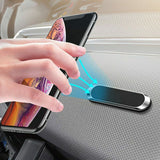 Geekria 2 Pack Magnetic Car Mounts for Dashboard, Aluminum Holders with Adhesive Pads, Compatible with Echo Auto and Cell Phones, Silver