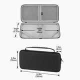 Geekria Keyboard Carrying Case, Hard Shell Protective Travel Bag for Small Compact Keyboard, Compatible with Logitech Pebble Keys 2 K380s/ K380 (Dark Gray)