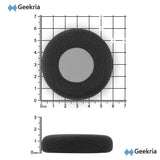 Geekria Comfort Mesh Fabric Replacement Ear Pads for Jabra Evolve 65UC/ 65MS/ 40UC/ 40MS/ 30US/ 30II/ 20SE/ 20UC/ 20MS Headphones Ear Cushions, Repair Parts (Black+Grey)