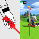 Geekria Switch Golf Club Compatible with Nintendo Switch Joy-Con, Games Handgrip with Adjustable Hand Strap Accessories for Mario Golf: Super Rush Game (2 Packs)