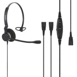 Geekria Splitter Cable Replacement Compatible with Jabra Headset Splitter Cable / Audio Cable / Training Cable / Cord with Observer Receive-Only and 2 Quick-Disconnects