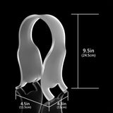 Geekria Frosted Omega Headphone Stand for Over-Ear Headphone, Gaming Headset Stand, Desk Display Hanger, Compatible with Sony, Sennheiser, JBL, ATH, Bose, Beats Studio3 Headphones (Acrylic)