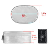Geekria Headphone Pouch Compatible with Beats Solo 4/3/2/HD, Studio Pro/3, Replacement Protective Travel Carrying Bag with Cable Storage (Silver)
