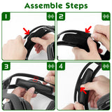Geekria Headband Pad Compatible with Astro A40 TR Headphones Replacement Band, Headset Headband Cushion Cover Repair Part (Black)