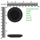 Geekria 5 Pairs QuickFit Foam Replacement Ear Pads for Sennheiser PX100, PX80, PC131, Koss SP, Koss PP Headphones, Headset Cups Cover Repair Parts (Black)