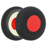 Geekria Comfort Mesh Fabric Replacement Ear Pads for Jabra Evolve 65UC/ 65MS/ 40UC/ 40MS/ 30US/ 30II/ 20SE/ 20UC/ 20MS Headphones Ear Cushions, Repair Parts (Black+Red)