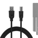 Geekria for Creators USB to USB-B Microphone Cable 8 ft / 250 CM, Compatible with FIFINE K670, K683A, T669, T732, K670B, K780A Mic Cord (Black)