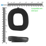 Geekria Comfort Hybrid Velour Replacement Ear Pads for Astro A50 Gen 3 Headphones, Ear Cushions (Black)
