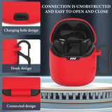 Geekria for Creators Microphone Case Cover Compatible with JBL Quantum Stream Wireless, Mic Silicone Protective Case Skin, Soft Microphone Travel Charging Case Sleeve (Red)
