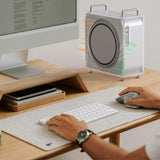 Geekria Chassis Stand, Compatible with Apple Mac Studio for M1/M2/M4 Max, M1/M2/M3 Ultra. Acrylic Computer Case Holder, Mount, Desktop Accessories, Optimized Heat Dissipation (Frosted)