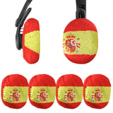 Geekria 2 Pairs Flex Fabric Headphones Ear Covers - Product Safety Certified - Washable & Stretchable Earcup Protectors for Over-Ear Headsets, Sweat Pads for Gym, Gaming (M / Spanish Flag)