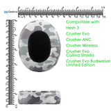 Geekria QuickFit Replacement Ear Pads for Skullcandy Crusher Wireless/Crusher EVO/Crusher ANC, Hesh3/HeshEVO/HeshANC, Venue ANC Headphones, Repair Parts (Camo)