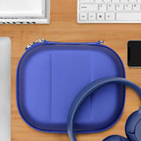 Geekria Shield Headphones Case Compatible with JBL Tune 510BT, Tune 660NC, Tune 560BT, Tune 500BT, Jr 310BT, Replacement Hard Shell Travel Carrying Bag with Cable Storage (Blue)
