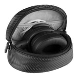 Geekria Headphones Pouch Compatible with Sennheiser, JBL, Skullcandy, Soundcore, Bose Headphones Case, Replacement Protective Travel Carrying Bag with Cable Storage (Black)