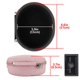 Geekria NOVA Headphones Case Compatible with Beats Studio Pro/3 Wireless/2, Replacement Hard Shell Travel Carrying Bag with Cable Storage (Pink)