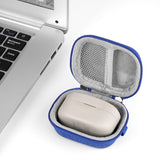 Geekria Shield Earbuds Case Compatible with Sony LinkBuds Open, LinkBuds Fit, WF-1000XM5, WF-1000XM4 True Wireless Earbud, Replacement Hard Shell Travel Carrying Bag (Blue)