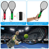 Geekria Sports Accessories Bundle Compatible with Nintendo Switch Sports Games 10 in-1 Kit with Tennis Rackets, Sword Grips, Golf Clubs, Leg Strap, Comfort Grip Case Accessories