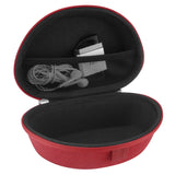 Geekria Shield Headphones Case Compatible with Beats Solo HD/4/3/2/ Pro Wireless, Replacement Hard Shell Travel Carrying Bag with Cable Storage (Red)