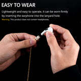 Geekria Wireless Earphone Magnetic Anti-Lost Strap Accessories, Super Tape, Sports Braided Neck Strap, Lanyard, Holder for Around Neck, Compatible with Airpods Pro 1st 2nd, AirPods Pro (Gold)