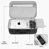 Geekria Hard Shell Case Compatible with Apple Mac Studio M1/M2/M3/M4 Max, Ultra, Desktop Computer Travel Carrying Bag (Dark Grey)