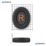 Geekria Replacement Ear Pads for QCY H3/ H3 Lite, TOZO HT2 Headphones Ear Cushions, Repair Parts (Black)