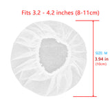 Geekria 500 Pairs Disposable Headphone Covers Compatible with Over-Ear and MRI Headsets, Stretchable Sanitary Ear Pads, Hygienic Earcup Cushion Protectors (M / White)