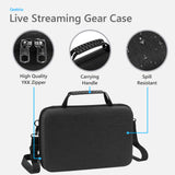 Geekria Live Streaming Equipment Carrying Case, Compatible YoloLiv YoloBox Extreme, EVA Hard Shell Portable Travel Bag (Dark Gray)