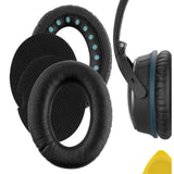 Geekria QuickFit Replacement Ear Pads for Bose QuietComfort 15, QC15, QC2 Headphones Ear Cushions, Headset Earpads, Ear Cups Cover Repair Parts (Black)