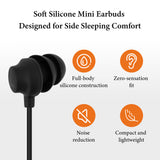 Geekria USB-C Wired Sleep Earbuds with Microphone, Noise Isolating In-Ear Headphones for Side Sleepers with Volume Control, Soft Earbuds for ASMR & Music (3.9ft/1.2m)
