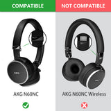 Geekria Replacement Ear Pads for AKG N60NC Wire ( Not Fit for N60NC Wireless) Headphones, Ear Cushions (Dark Grey)