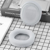 Geekria Comfort Mesh Fabric Replacement Ear Pads for Razer Kraken V4/ V4 X/ V4Pro/ Kitty V2 Pro, Barracuda/ Barracuda X Headphones Ear Cushions, Repair Parts with Video Guide (Grey White)