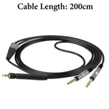 Geekria Audio Cable Compatible with Sennheiser Game One, Game Zero, PC 373D, GSP 500, GSP 600 Headsets, 2.5mm to Dual 3.5mm Y Splitter Replacement Cable (6.6 ft / 2 m)