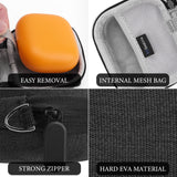 Geekria Shield Earbuds Case Compatible with Beats Powerbeats Pro 2 True Wireless Earbud, Replacement Hard Shell Travel Carrying Bag with Carabiner Clip (Dark Gray)