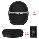 Geekria Shield Headphones Case Compatible with Bose QC Ultra II/45/35 II/35/25/SE, Replacement Hard Shell Travel Carrying Bag with Cable Storage (Black)