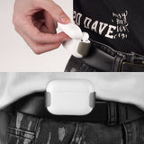 Geekria Wireless Earbuds Case Ultra Light Belt Clip Pocket Holder, Compatible with Apple AirPods Pro 3 Wireless Earbuds, Charging Port Accessible (Black)