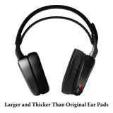 Geekria Sport Extra Thick Cooling Gel Replacement Ear Pads Compatible with SteelSeries Arctis 1/ 3/ 5/ 7/ 7+/ 7P/ 7P+/ 7X/ 7X+/ 9/ 9X/ Pro/ Prime Headphones, Ear Cushions (Black)
