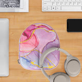 Geekria NOVA Headphones Case Compatible with Sony WH-1000XM5/1000XM4/1000XM3/XB920N, Replacement Hard Shell Travel Carrying Bag with Cable Storage (Pink Marble)
