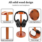 Geekria Wooden Headphones Stand for Over-Ear Headphones, Gaming Headset Holder, Desk Display Hanger with Storage Base Compatible with Sennheiser, Bose, Beats, Razer, HyperX, Sony (Walnut)