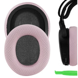Geekria NOVA Mesh Fabric Replacement Ear Pads Compatible with SteelSeries Arctis 1/ 3/ 5/ 7/ 7+/ 7P/ 7P+/ 7X/ 7X+/ 9/ 9X/ Pro/ Prime Headphones, Repair Parts (Pink)